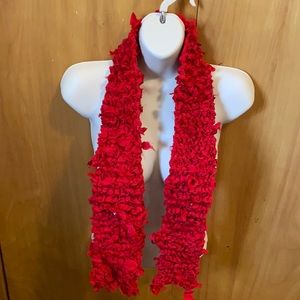 Hand knit 100% silk scarf